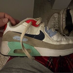 Nike Kids Sneakers in Red, Blue, and Green